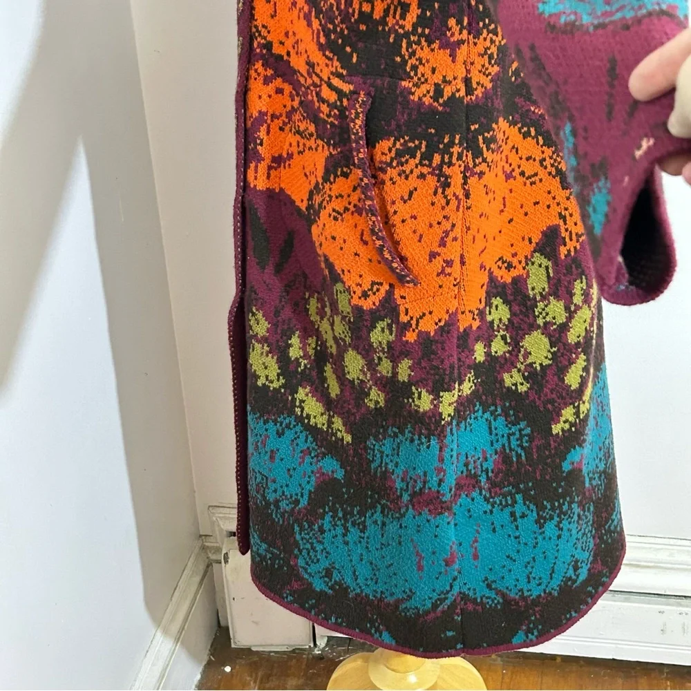 IVKO Floral Wool Cardigan Sweater Coat Large - Picture 5 of 14